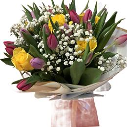  Easter Tulip &amp; Rose Celebration Bouquet 