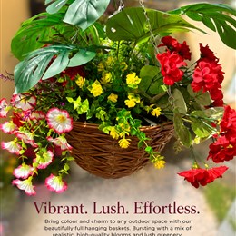Artificial hanging basket 